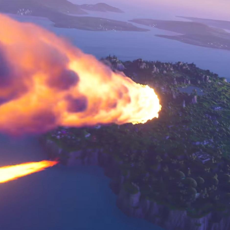 В Fortnite упала комета, которая разрушила часть карты